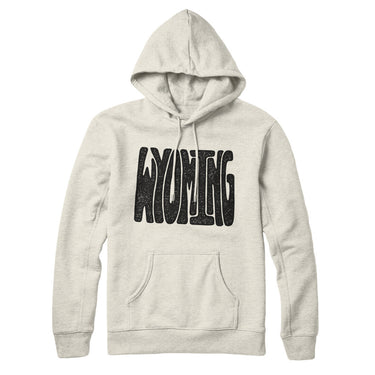 Wyoming State Shape Text Hoodie-Allegiant Goods Co. Vintage Sports Apparel