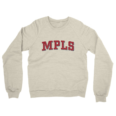 Mpls Varsity Midweight French Terry Crewneck Sweatshirt-Allegiant Goods Co. Vintage Sports Apparel