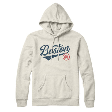 Boston Vintage Script Hoodie-Allegiant Goods Co. Vintage Sports Apparel