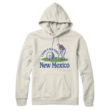 I Have A Tee Time In New Mexico Hoodie-Heather Oatmeal-Allegiant Goods Co. Vintage Sports Apparel
