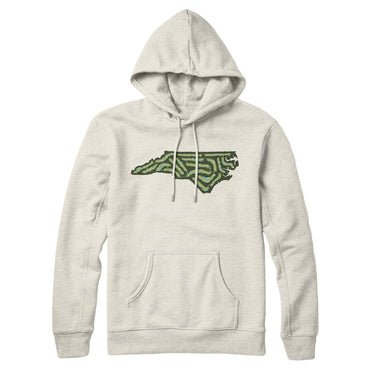 North Carolina Golf Course Hoodie-Heather Oatmeal-Allegiant Goods Co. Vintage Sports Apparel