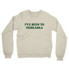 I've Been To Nebraska Midweight French Terry Crewneck Sweatshirt-Heather Oatmeal-Allegiant Goods Co. Vintage Sports Apparel