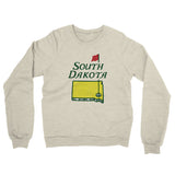 South Dakota Golf Midweight French Terry Crewneck Sweatshirt-Heather Oatmeal-Allegiant Goods Co. Vintage Sports Apparel