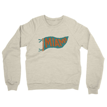Miami Pennant Midweight French Terry Crewneck Sweatshirt-Allegiant Goods Co. Vintage Sports Apparel