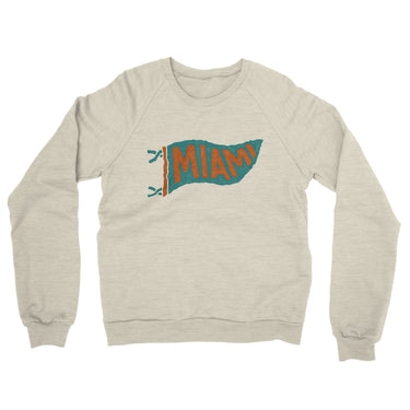 Miami Pennant Midweight French Terry Crewneck Sweatshirt-Allegiant Goods Co. Vintage Sports Apparel