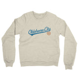 Oklahoma City Vintage Script Midweight French Terry Crewneck Sweatshirt-Allegiant Goods Co. Vintage Sports Apparel