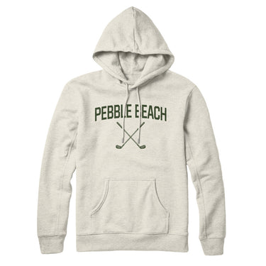 Pebble Beach Golf Hoodie-Heather Oatmeal-Allegiant Goods Co. Vintage Sports Apparel
