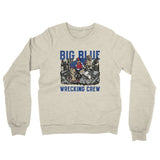 Big Blue Wrecking Crew Midweight French Terry Crewneck Sweatshirt-Heather Oatmeal-Allegiant Goods Co. Vintage Sports Apparel