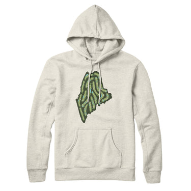 Maine Golf Course Hoodie-Heather Oatmeal-Allegiant Goods Co. Vintage Sports Apparel