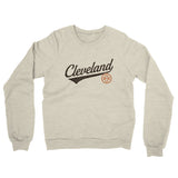 Cleveland Vintage Script Midweight French Terry Crewneck Sweatshirt-Allegiant Goods Co. Vintage Sports Apparel