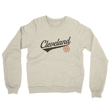 Cleveland Vintage Script Midweight French Terry Crewneck Sweatshirt-Allegiant Goods Co. Vintage Sports Apparel