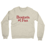 Boston's Number 1 Fan Midweight French Terry Crewneck Sweatshirt-Allegiant Goods Co. Vintage Sports Apparel