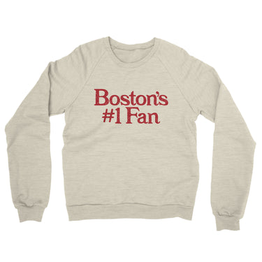 Boston's Number 1 Fan Midweight French Terry Crewneck Sweatshirt-Allegiant Goods Co. Vintage Sports Apparel