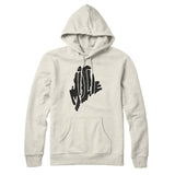 Maine State Shape Text Hoodie-Allegiant Goods Co. Vintage Sports Apparel