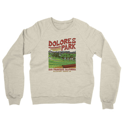 Dolores Park Midweight French Terry Crewneck Sweatshirt-Heather Oatmeal-Allegiant Goods Co. Vintage Sports Apparel