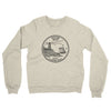 Maine State Quarter Midweight French Terry Crewneck Sweatshirt-Heather Oatmeal-Allegiant Goods Co. Vintage Sports Apparel