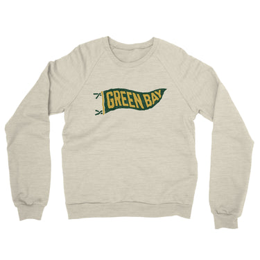Green Bay Pennant Midweight French Terry Crewneck Sweatshirt-Allegiant Goods Co. Vintage Sports Apparel