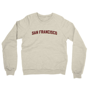 San Francisco Varsity Midweight French Terry Crewneck Sweatshirt-Allegiant Goods Co. Vintage Sports Apparel