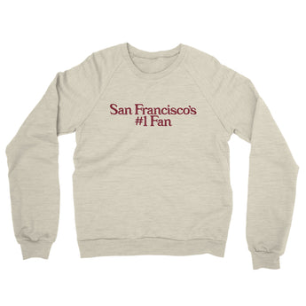 San Francisco's Number 1 Fan Midweight French Terry Crewneck Sweatshirt-Allegiant Goods Co. Vintage Sports Apparel