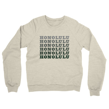 Honolulu Repeat Midweight French Terry Crewneck Sweatshirt-Allegiant Goods Co. Vintage Sports Apparel