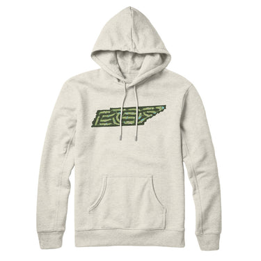 Tennessee Golf Course Map Hoodie-Heather Oatmeal-Allegiant Goods Co. Vintage Sports Apparel