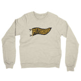 Pittsburgh Pennant Midweight French Terry Crewneck Sweatshirt-Heather Oatmeal-Allegiant Goods Co. Vintage Sports Apparel