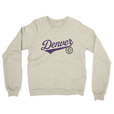 Denver Vintage Script Midweight French Terry Crewneck Sweatshirt-Allegiant Goods Co. Vintage Sports Apparel