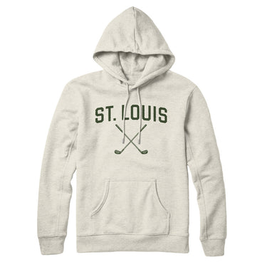 St. Louis Golf Hoodie-Heather Oatmeal-Allegiant Goods Co. Vintage Sports Apparel
