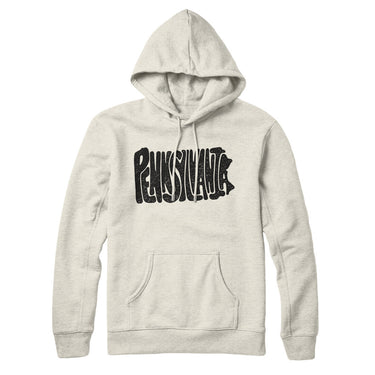 Pennsylvania State Shape Text Hoodie-Allegiant Goods Co. Vintage Sports Apparel