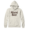 Miami Beer Hoodie-Heather Oatmeal-Allegiant Goods Co. Vintage Sports Apparel