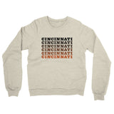 Cincinnati Repeat Midweight French Terry Crewneck Sweatshirt-Allegiant Goods Co. Vintage Sports Apparel