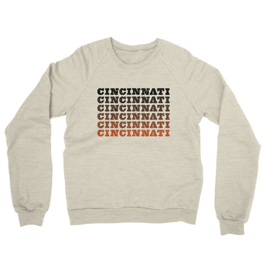 Cincinnati Repeat Midweight French Terry Crewneck Sweatshirt-Allegiant Goods Co. Vintage Sports Apparel