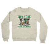 New York Sack Exchange Midweight French Terry Crewneck Sweatshirt-Heather Oatmeal-Allegiant Goods Co. Vintage Sports Apparel