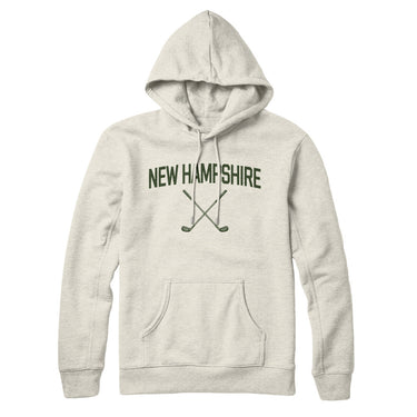 New Hampshire Golf Hoodie-Heather Oatmeal-Allegiant Goods Co. Vintage Sports Apparel