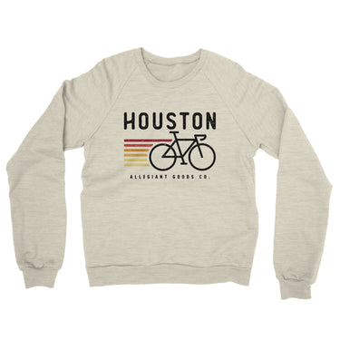 Houston Cycling Midweight French Terry Crewneck Sweatshirt-Allegiant Goods Co. Vintage Sports Apparel