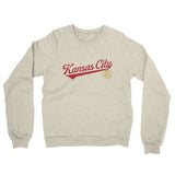 Kansas City Vintage Script Midweight French Terry Crewneck Sweatshirt-Allegiant Goods Co. Vintage Sports Apparel