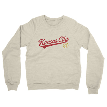 Kansas City Vintage Script Midweight French Terry Crewneck Sweatshirt-Allegiant Goods Co. Vintage Sports Apparel