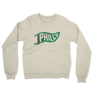 Philly Pennant Midweight French Terry Crewneck Sweatshirt-Allegiant Goods Co. Vintage Sports Apparel