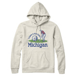 I Have A Tee Time In Michigan Hoodie-Heather Oatmeal-Allegiant Goods Co. Vintage Sports Apparel