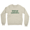 There's No Place Like Washington Dc Midweight French Terry Crewneck Sweatshirt-Heather Oatmeal-Allegiant Goods Co. Vintage Sports Apparel
