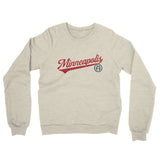 Minneapolis Vintage Script Midweight French Terry Crewneck Sweatshirt-Allegiant Goods Co. Vintage Sports Apparel