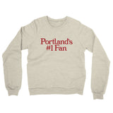 Portland's Number 1 Fan Midweight French Terry Crewneck Sweatshirt-Allegiant Goods Co. Vintage Sports Apparel