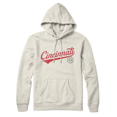 Cincinnati Vintage Script Hoodie-Allegiant Goods Co. Vintage Sports Apparel