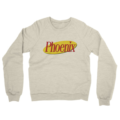 Phoenix Seinfeld Midweight French Terry Crewneck Sweatshirt-Heather Oatmeal-Allegiant Goods Co. Vintage Sports Apparel