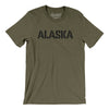 Alaska Military Stencil Men/Unisex T-Shirt-Heather Olive-Allegiant Goods Co. Vintage Sports Apparel