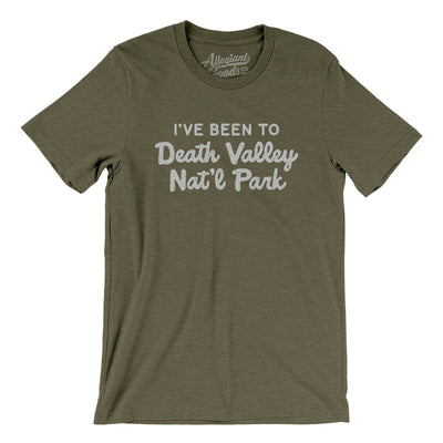 I've Been To Death Valley National Park Men/Unisex T-Shirt-Heather Olive-Allegiant Goods Co. Vintage Sports Apparel