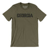 Georgia Military Stencil Men/Unisex T-Shirt-Heather Olive-Allegiant Goods Co. Vintage Sports Apparel