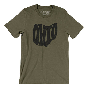 Ohio State Shape Text Men/Unisex T-Shirt-Allegiant Goods Co. Vintage Sports Apparel