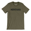 Montana Military Stencil Men/Unisex T-Shirt-Heather Olive-Allegiant Goods Co. Vintage Sports Apparel