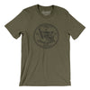 Tennessee State Quarter Men/Unisex T-Shirt-Heather Olive-Allegiant Goods Co. Vintage Sports Apparel